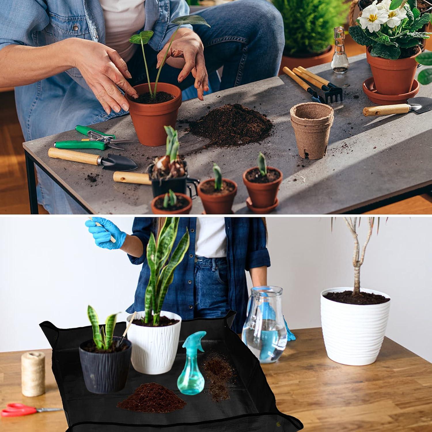 Wasserdichte Gartenmatte Pflanzmatte Set mit Werkzeugen und Handschuhen