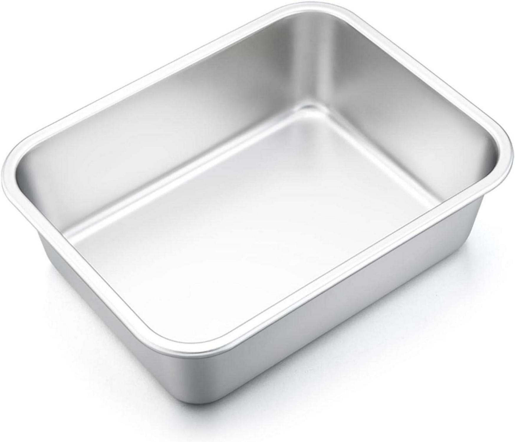 Joyfair Edelstahl Auflaufform Rechteckig 32x25x8cm für Lasagne Brownie