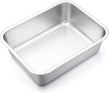 Joyfair Edelstahl Auflaufform Rechteckig 32x25x8cm für Lasagne Brownie