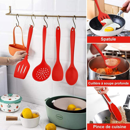 15-teiliges Silikon Küchenhelfer Set – Kochutensilien für Küche & Backen