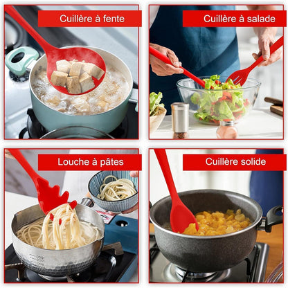 15-teiliges Silikon Küchenhelfer Set – Kochutensilien für Küche & Backen