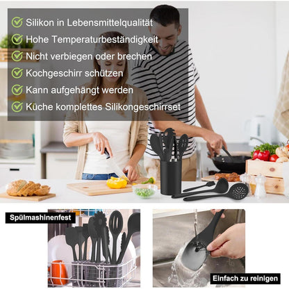 Joyfair Küchenhelfer Set 15-teilig Silikon Kochutensilien