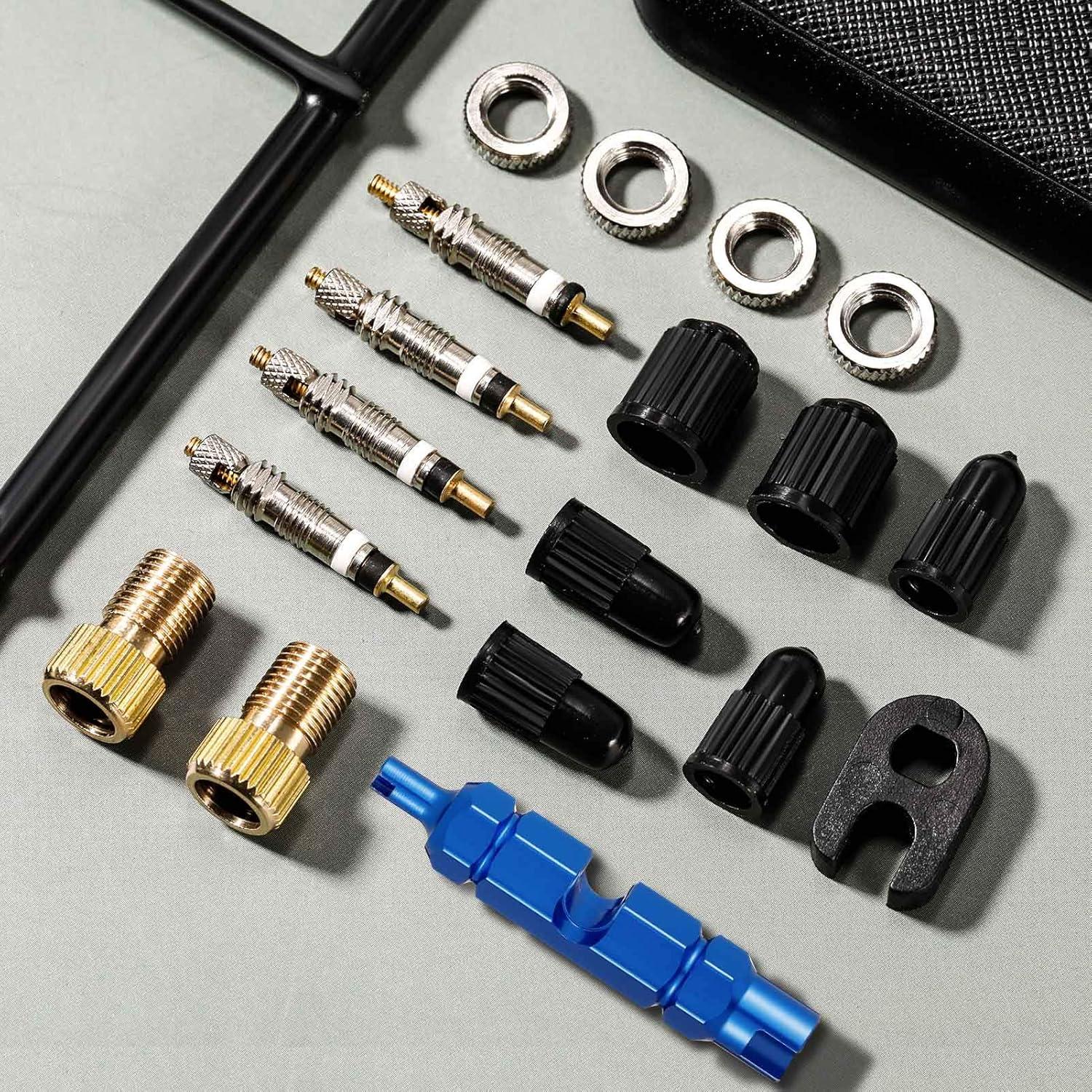 Fahrradventileinsatz Ventiladapter Ventilschlüssel Set 18-teilig