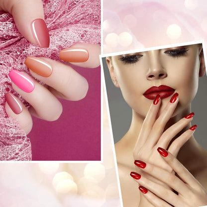 720 Stück Ballerina Nägel Set – Glänzende Falsch Nägel zum Aufkleben