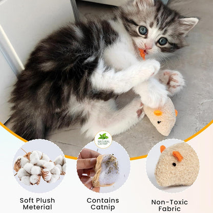 Katzenminzen Spielzeug 36 Stück Mäuse & Sticks