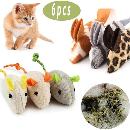 Katzenminzen Spielzeug 36 Stück Mäuse & Sticks