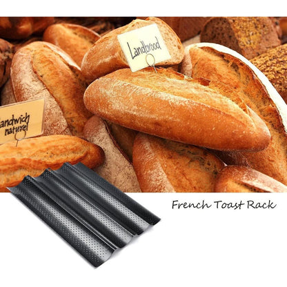 Baguette-Backform mit Antihaftbeschichtung für 4 Baguettes