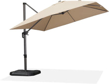 Sonnenschirm 300x300 cm Ampelschirm Kurbel 360° drehbar Fußpedal
