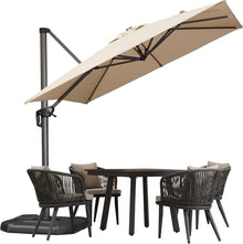 Sonnenschirm Ampelschirm 250x250 cm Kurbel 360° drehbar Beige
