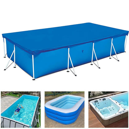 Rechteckige Poolabdeckung 400x211 cm, Wasserdicht & Winddicht