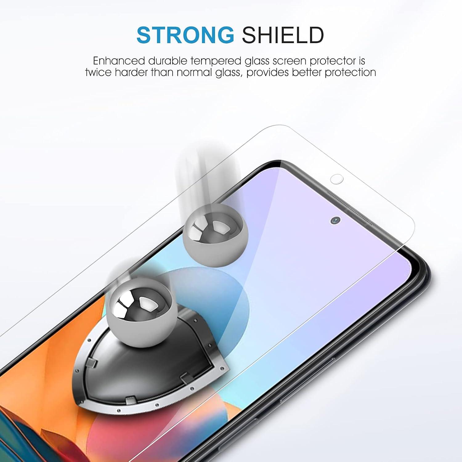 Schutzfolie Displayschutz Xiaomi Redmi Note 10 Pro 6,67 Zoll 9H Härte 5er Pack