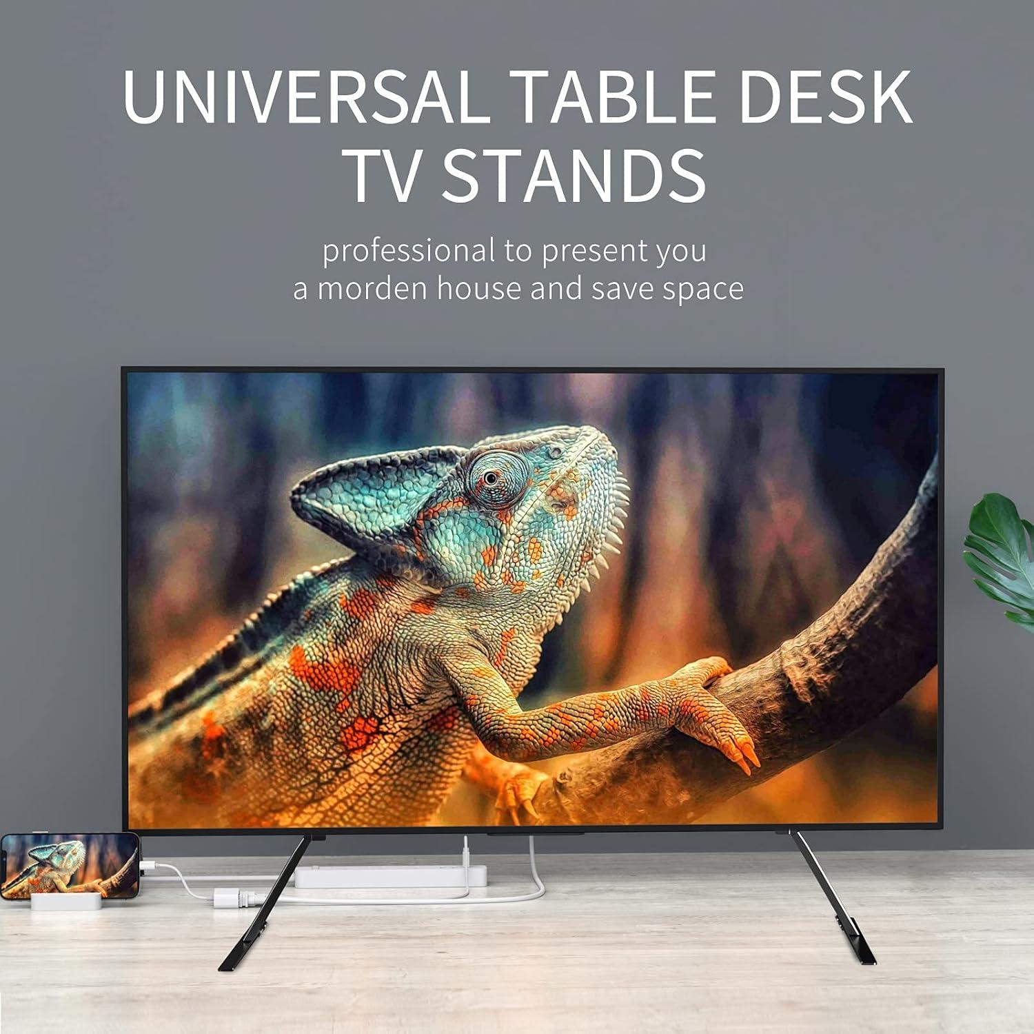 Universal TV Standfuß Höhenverstellbar für 27-85 Zoll Flach Curved TV bis 50KG