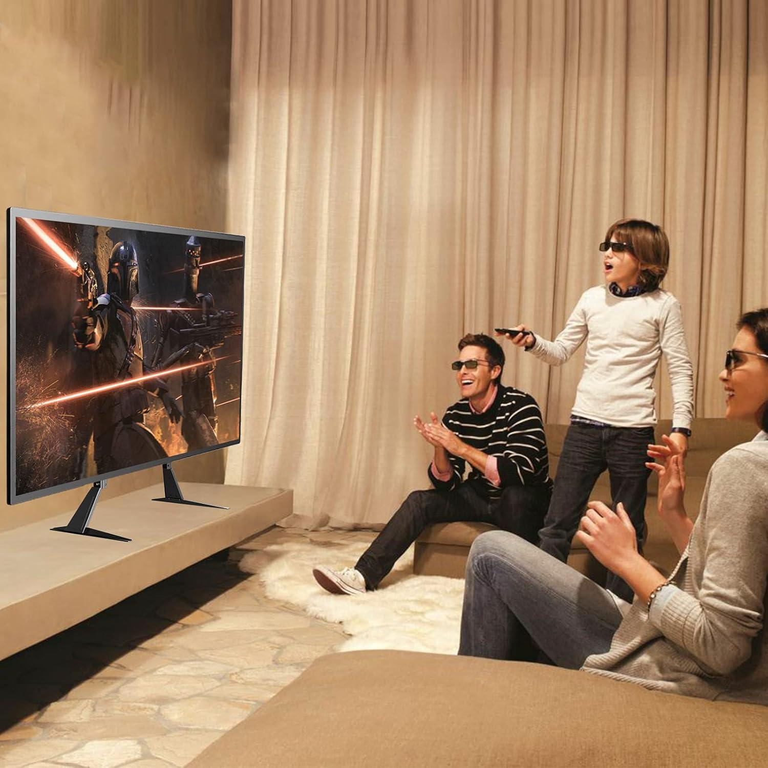 Universal TV Standfuß 27-85 Zoll Flach Curved TV Ständer