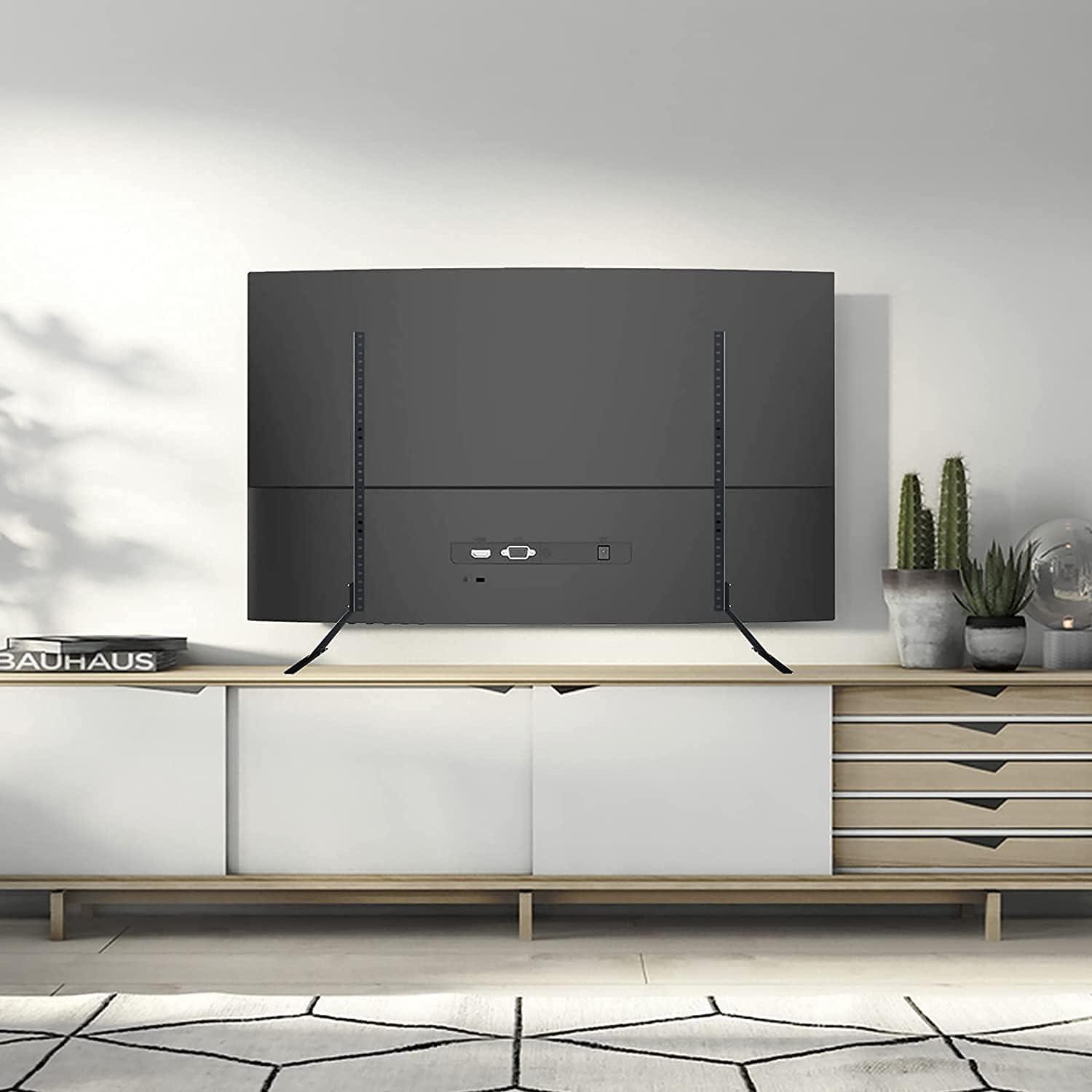 Universal TV Standfuss 27-85 Zoll Flach Curved TV Ständer Höhenverstellbar bis 50KG