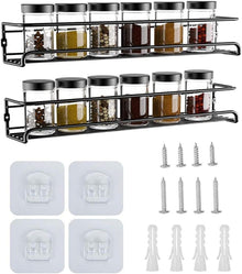 Gewürzregal Rostfreier Stahl ohne Bohren 2/4 Racks Organizer