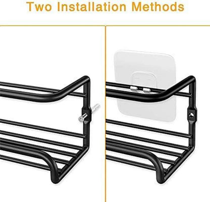 Gewürzregal Rostfreier Stahl ohne Bohren 2/4 Racks Organizer