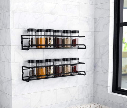 YunNasi Gewürzregal aus Edelstahl für Küche Badezimmer 2/4 Racks Organizer 29x6x6cm