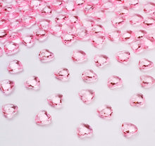500 Stück Rosa Diamant Herzen 12mm DIY Hochzeit Deko