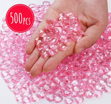 500 Stück ROSA Diamantkristalle 12mm Streudeko DIY Hochzeit