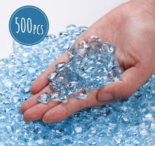 500 Stück Acryl Diamant Herz Streudeko blau 12mm Hochzeit