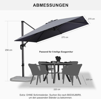 Ampelschirm 270x270 cm
