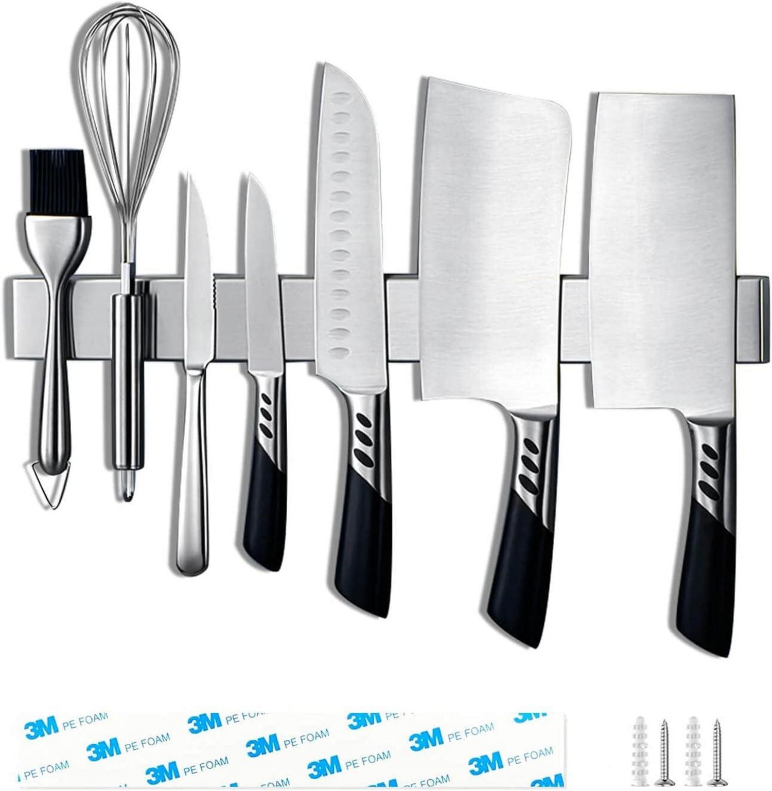 Magnetleiste Messer selbstklebend Wand Edelstahl 40 cm