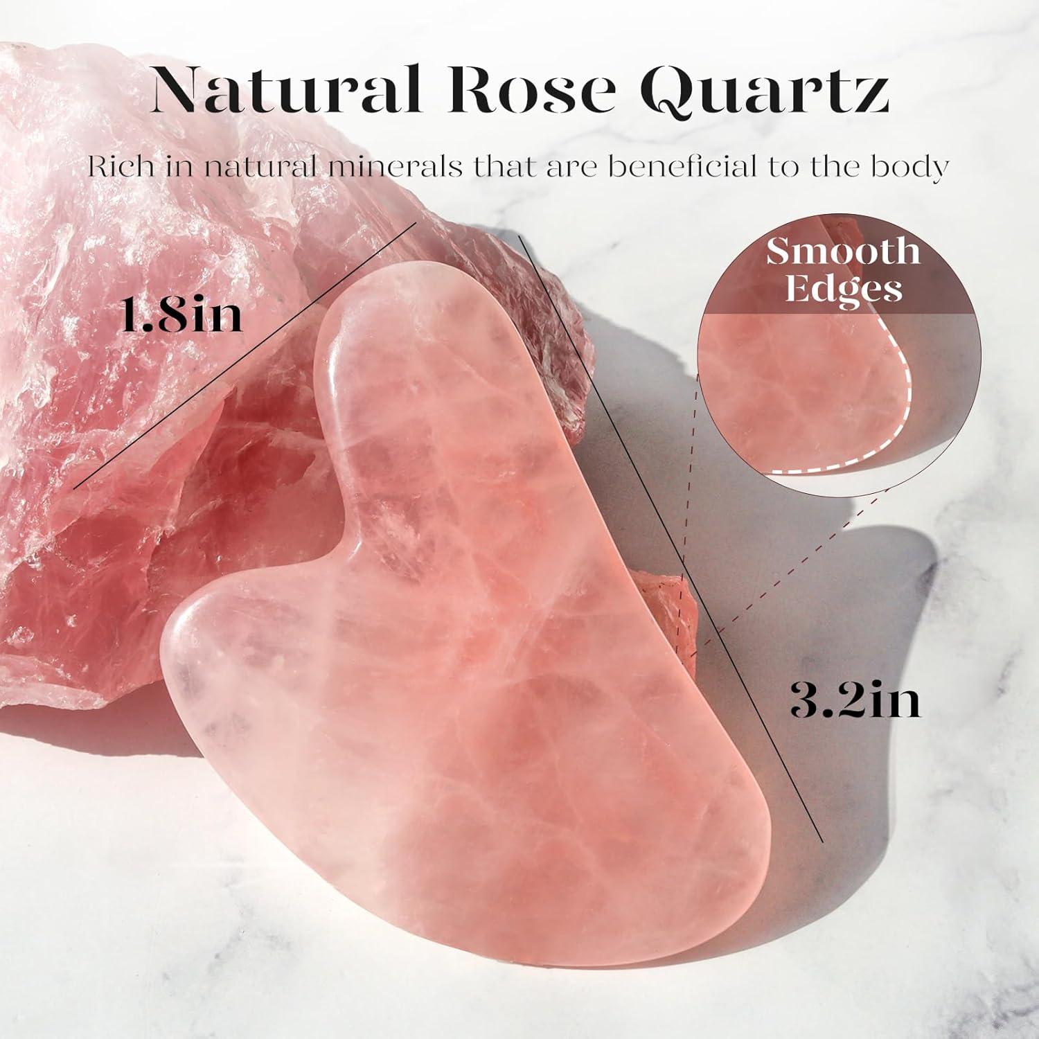 Gua Sha Gesichts-Tool aus Rosenquarz Weihnachtsgeschenke