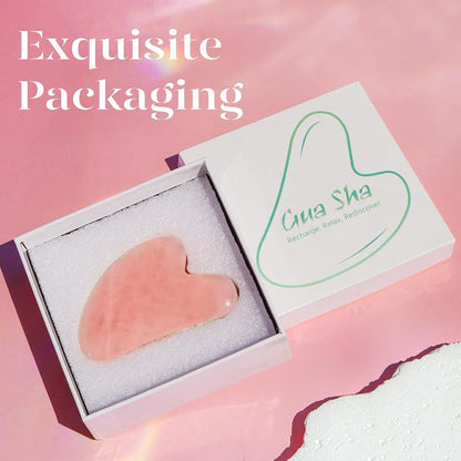 Gua Sha Rosenquarz Gesichts-Tool Weihnachtsgeschenke Familie