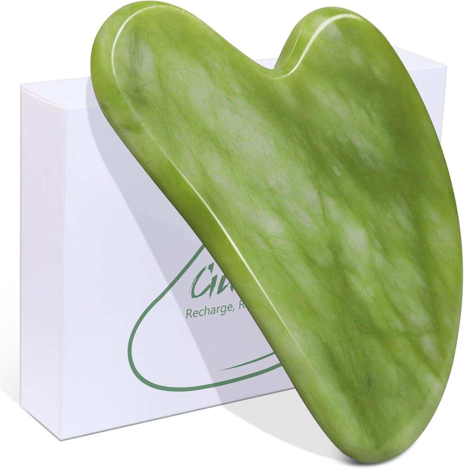 Gua Sha Stein Natürlicher Jade Gesichtsmassage Weihnachtsgeschenke