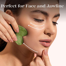 Gua Sha Jade Stein für Gesichtsmassage und