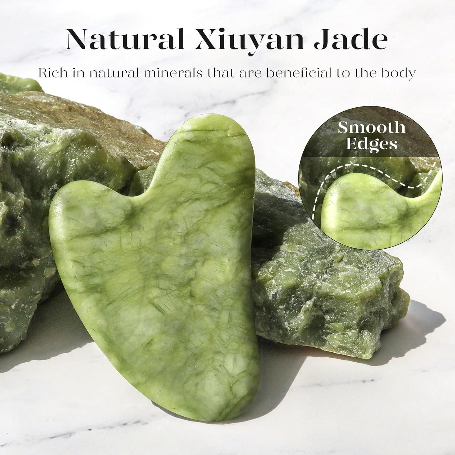 Gua Sha Stein Natürlicher Jade Gesichtsmassage Weihnachtsgeschenke