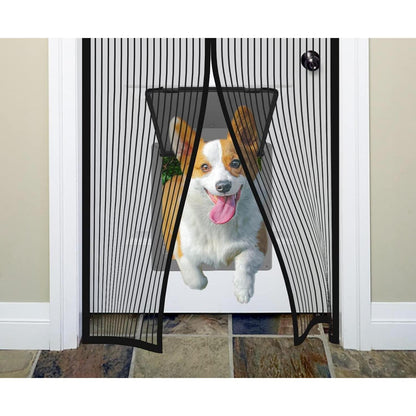 Fliegengitter Magnet Tür Insektenschutz Balkontür 90x230cm Schwarz