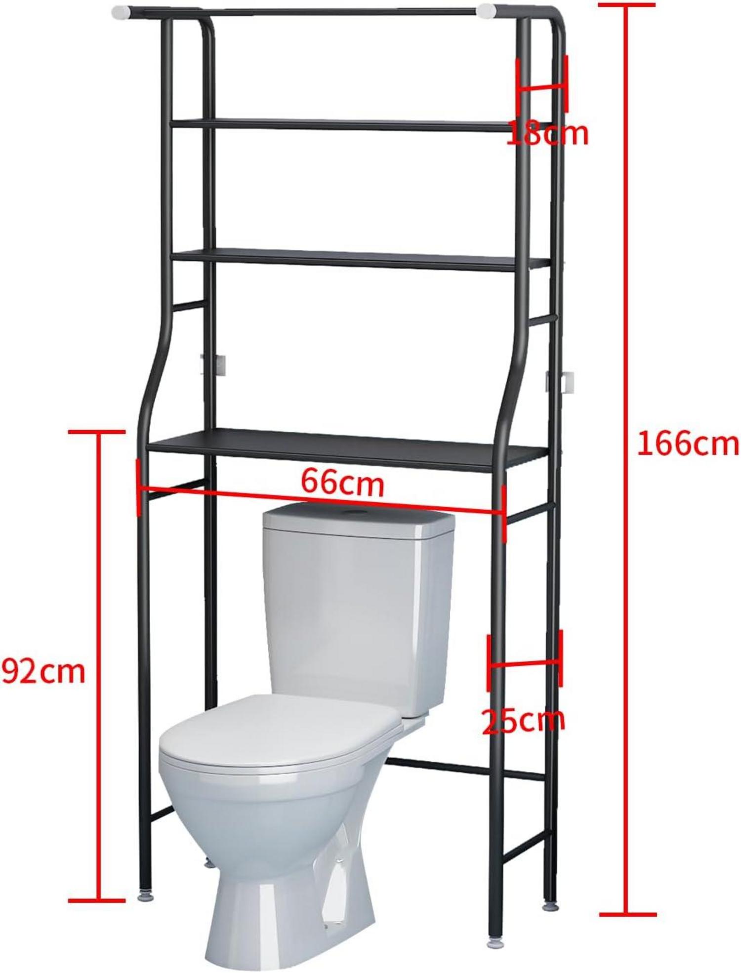 Badezimmer Regal Platzsparer 3 Regal Eckständer Schwarz