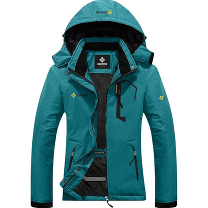 Damen Wasserdichte Skijacke Winddichte Winterjacke mit