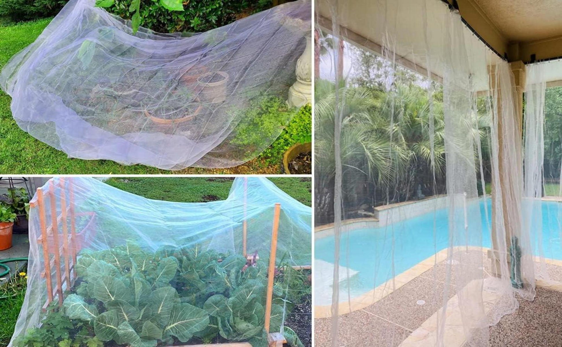 Akuoly Gemüsenetz 2.5m x 7.5m für Garten & Obstgarten, Insektenschutz