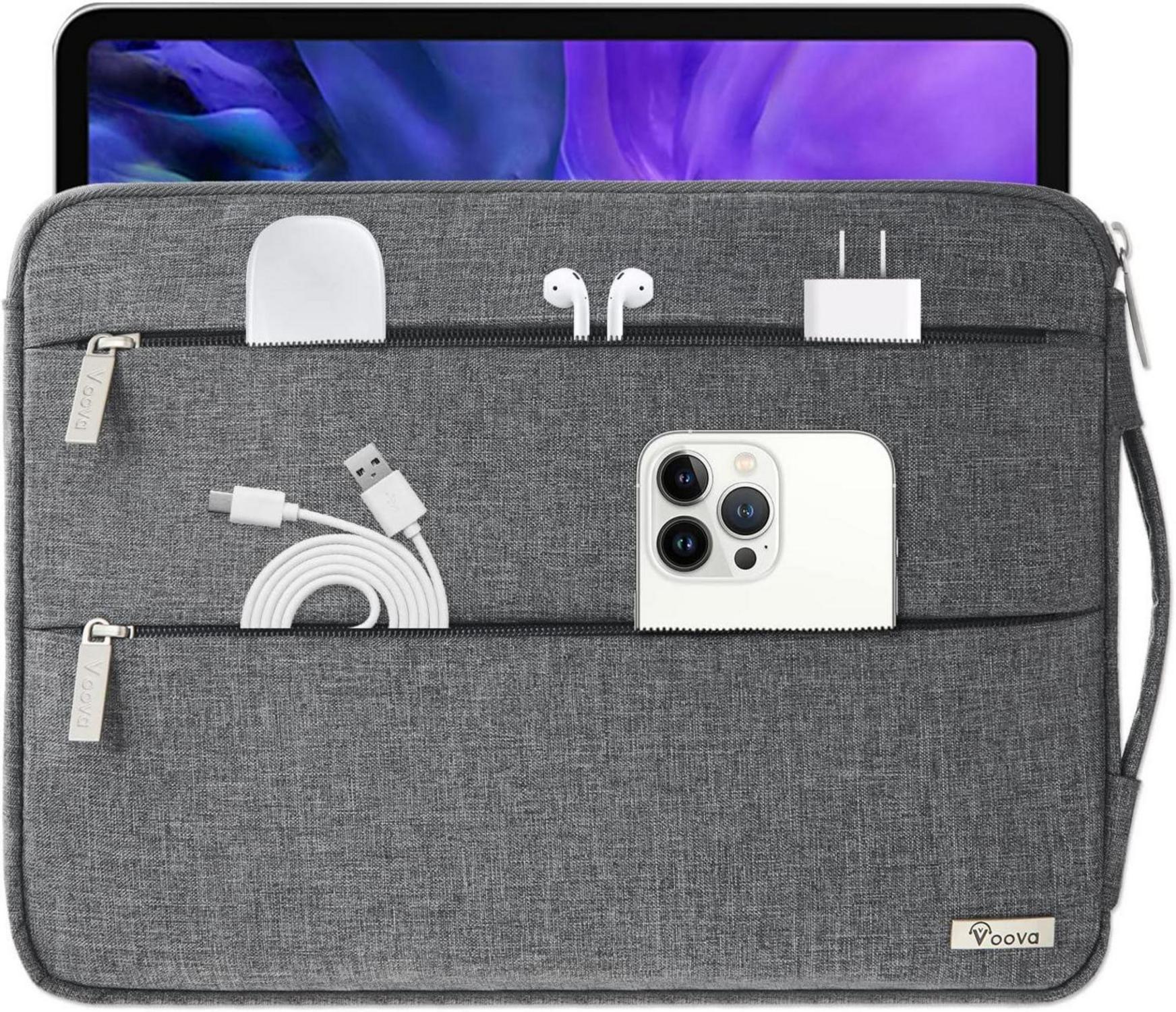 Voova Laptop Hülle 15.6 Zoll Wasserdicht Dunkelgrau
