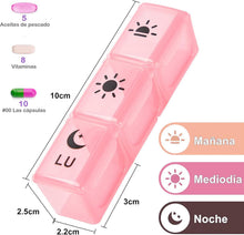 GeekerChip 7 Tage wöchentliche Pillendose Spanisch 3 Shots