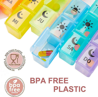 7-Tage spanische Pillendose 3 Schüsse Großer Tablettenspender