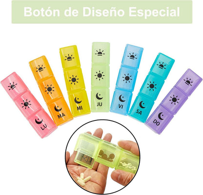 7-Tage Tablettenschachtel Spanisch wöchentlich 3 Schüsse