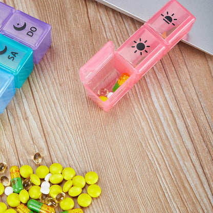 7-Tage Tablettenschachtel Spanisch wöchentlich 3 Schüsse