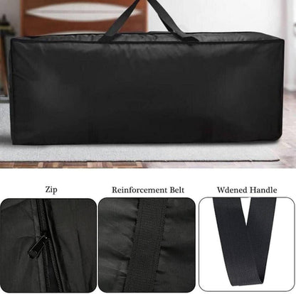 Aufbewahrungstasche für Gartenmöbel 130x32x52cm wasserdicht Schwarz, 420D-Oxford-Gewebe