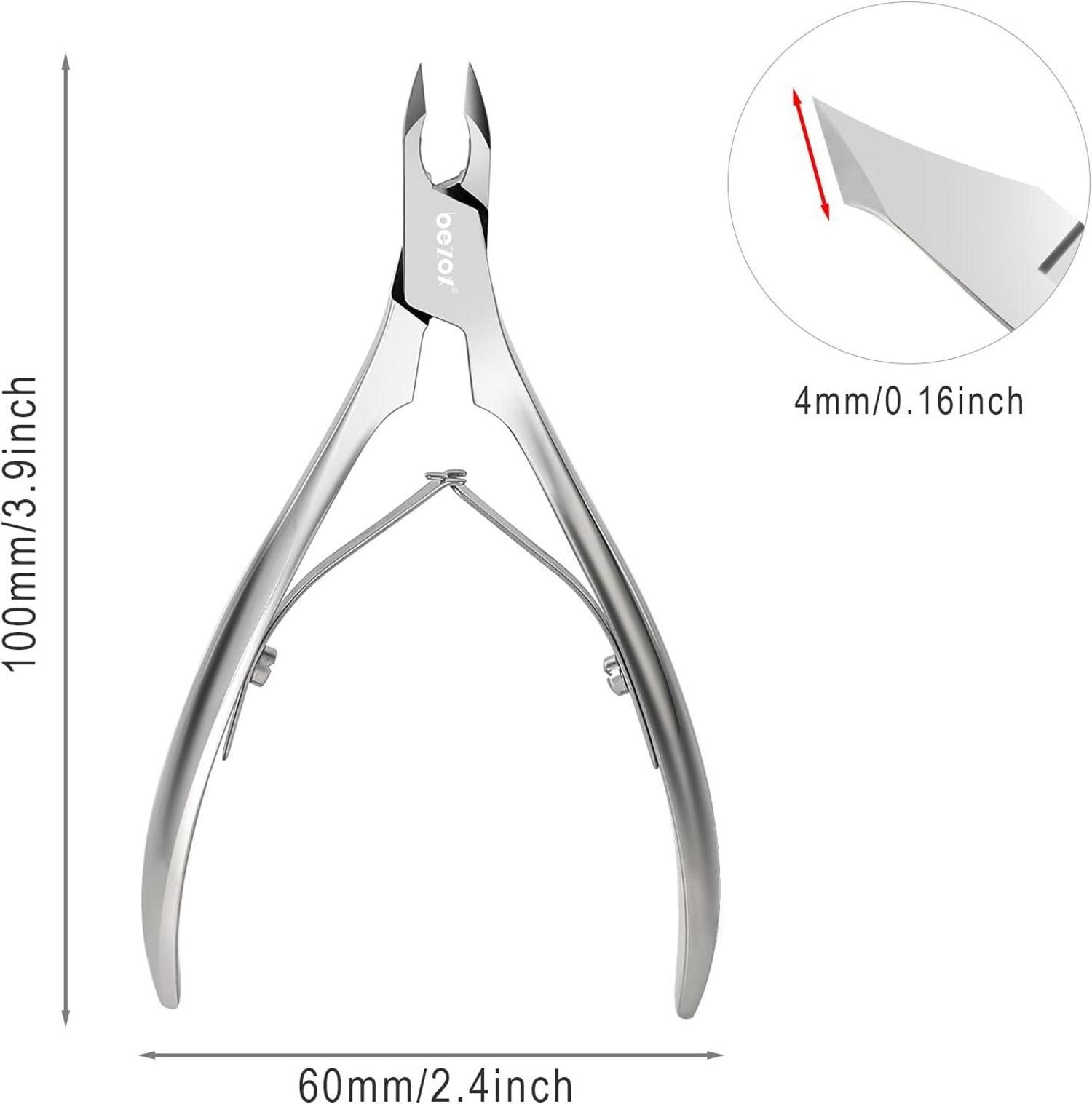 BEZOX Nagelhautzange Edelstahl 4mm Klaue Maniküre Cutter