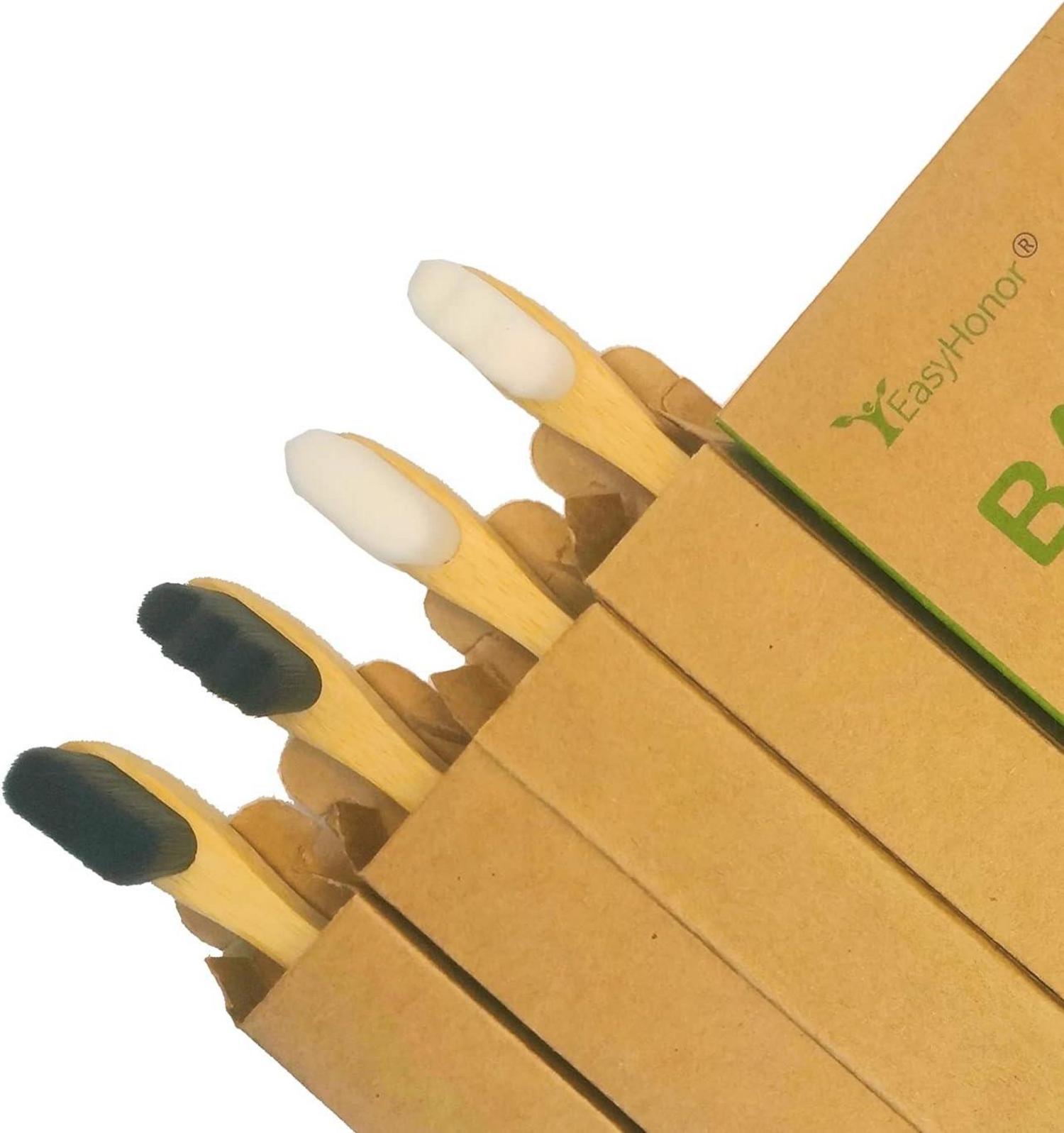 EasyHonor Extra weiche Bambus-Zahnbürste mit 20.000