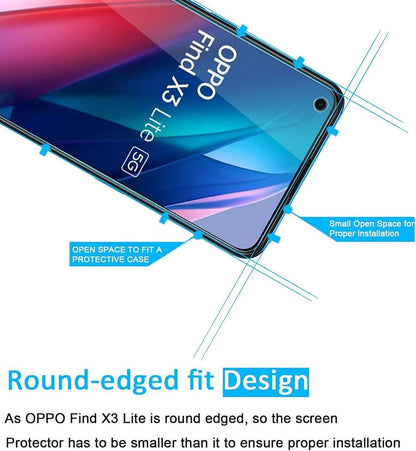 Panzer Schutzglas Oppo Find X3 Lite 3er Set 9H Härte Ultra-klar
