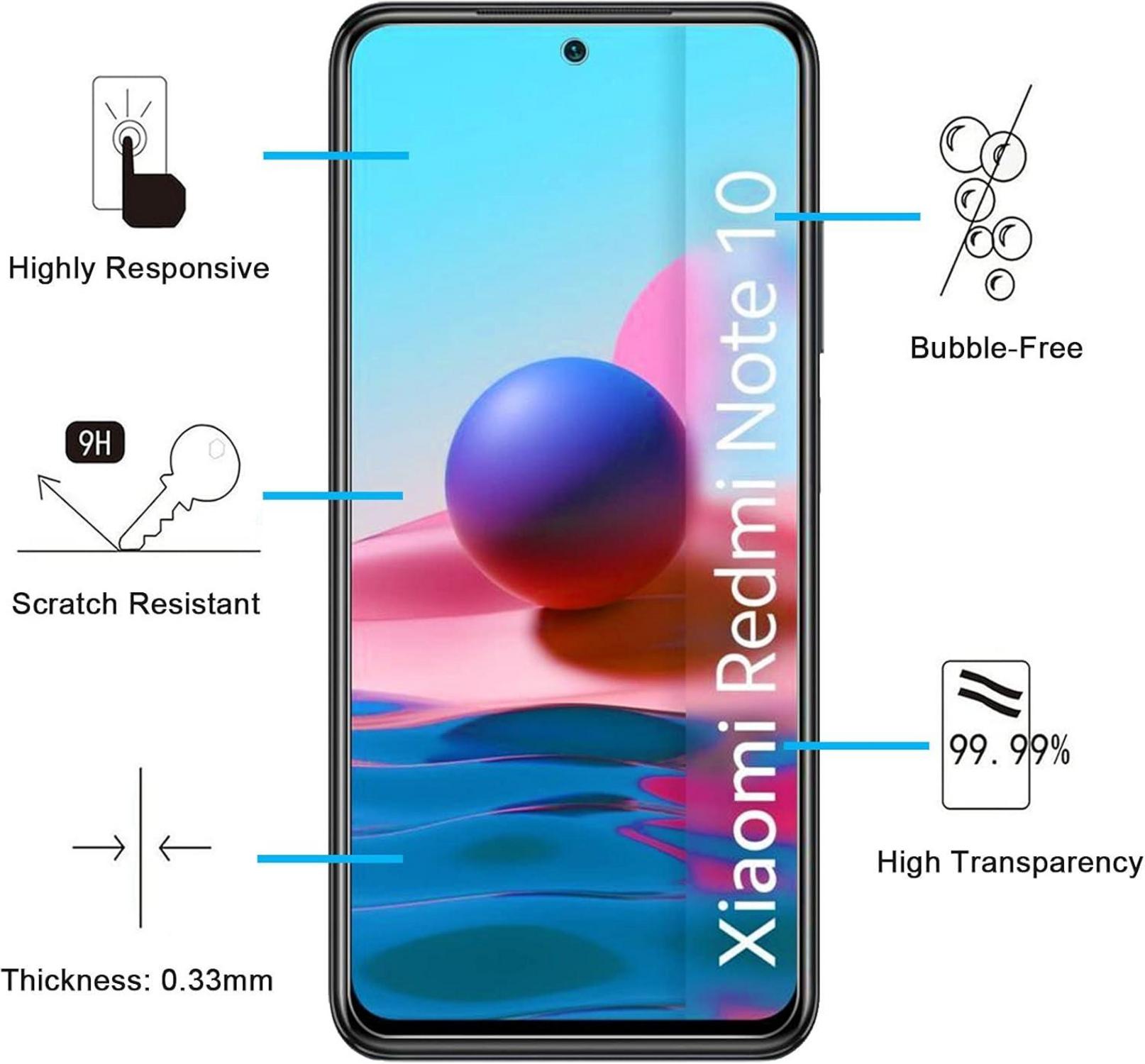 Panzer Schutz Glas für Xiaomi Redmi Note 10 5G, POCO M5s