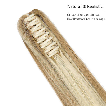 Zopf Haarteil Sandy Blonde & Gebleichtes Blond 55cm