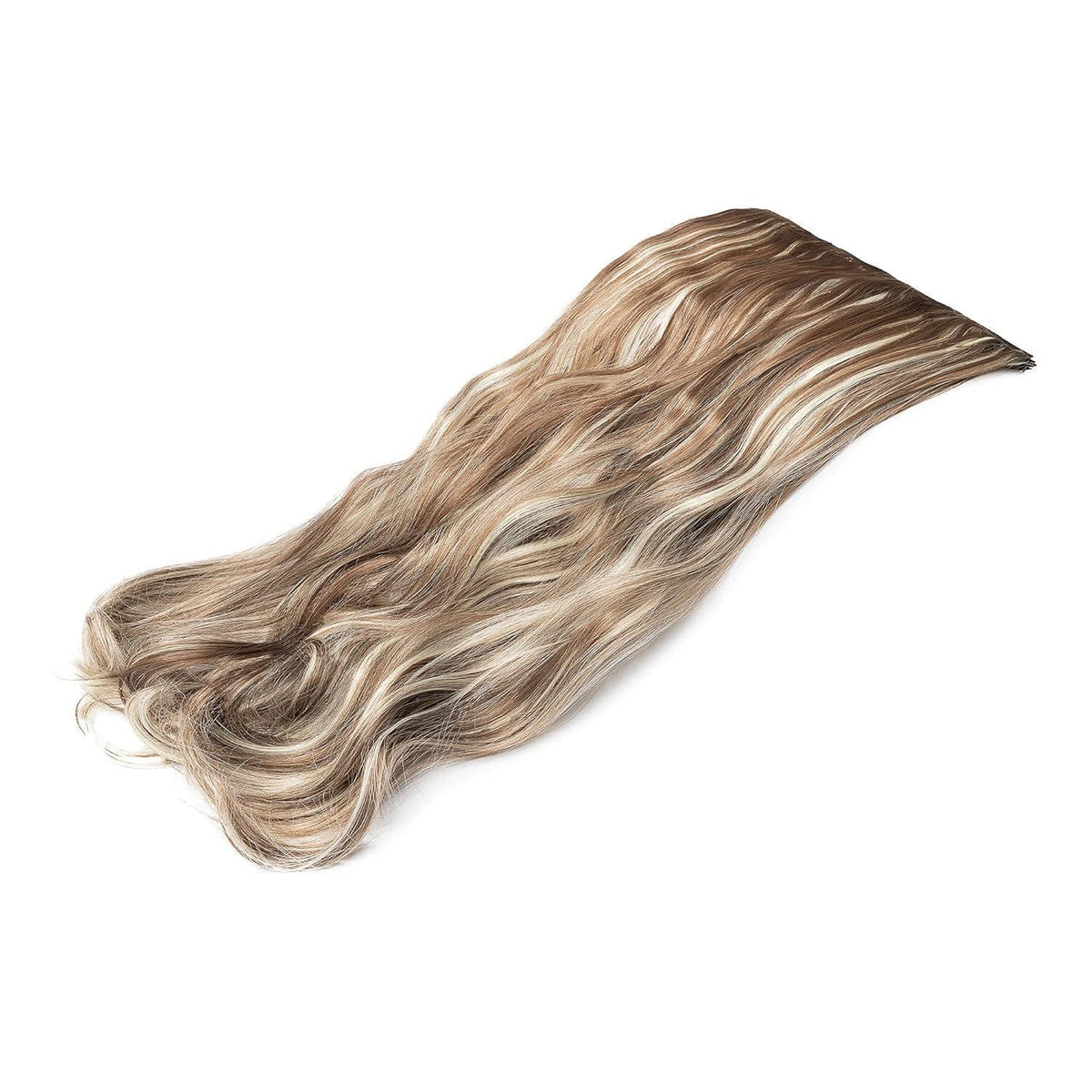 Welliges Haarverlängerung 8 Tressen Goldbraun & Blond