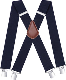 Hosenträger 5 cm breit mit 4 Metall Clip X-Form Lang Einheitsgröße