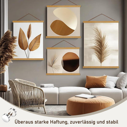 Holz Posterleiste Magnetisch 42cm Teak Bilder Bilderleiste A2 Biderrahmen