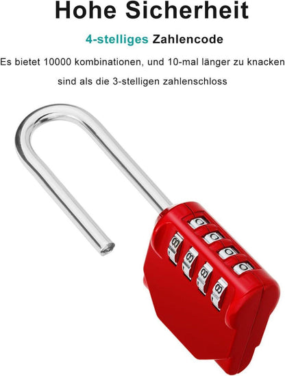 4-stelliges Wetterfestes Vorhängeschloss für